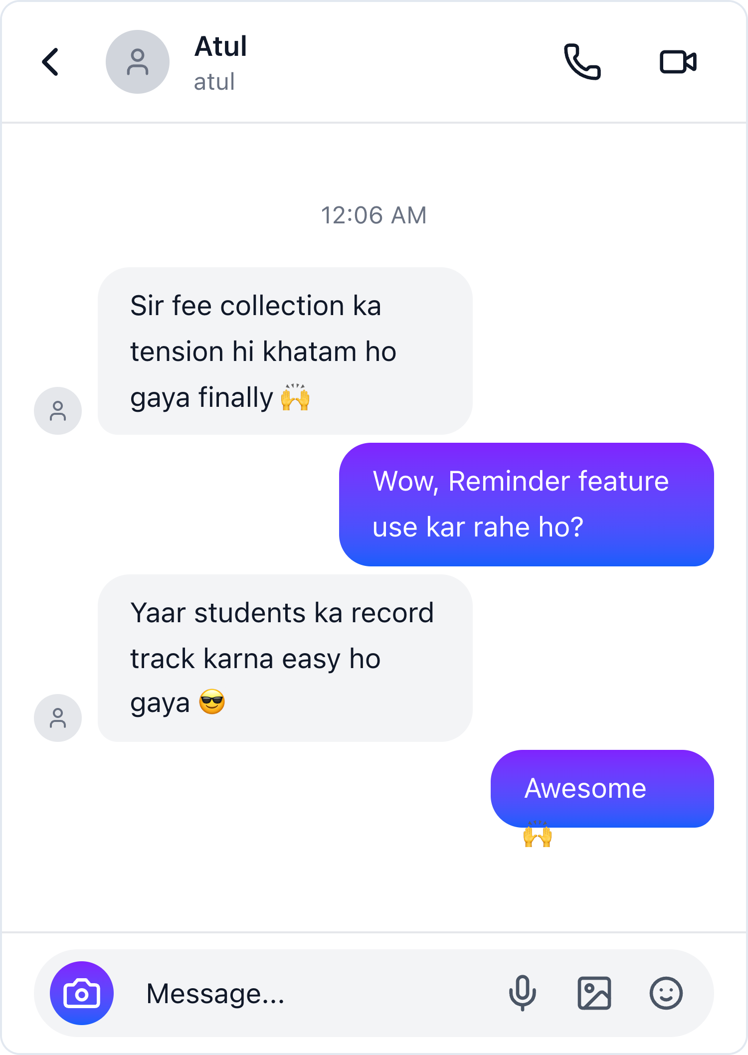 Customer chat screenshot 3